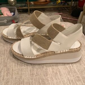 Donald Pliner white sandals